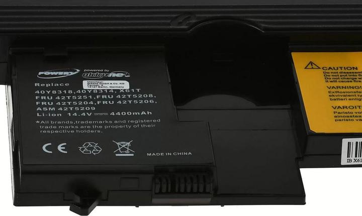 Image du produit AccuCell Batterie Lenovo Thinkpad X60 série Tablet PC (4400 mAh)