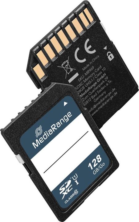 Produktbild MediaRange SD Card SDXC CL.10 UHS-1 (128 GB, SDXC, U1, UHS-I)