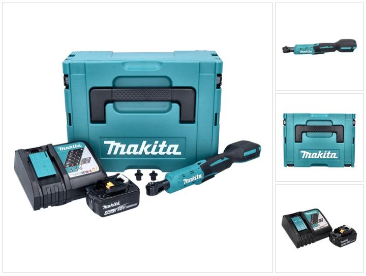 Makita PWR 180 RG1J Battery ratchet screwdriver 18 V 47.5 Nm 1/4" 3/8" + 1x battery 6.0 Ah + charger + Mak (1/4")