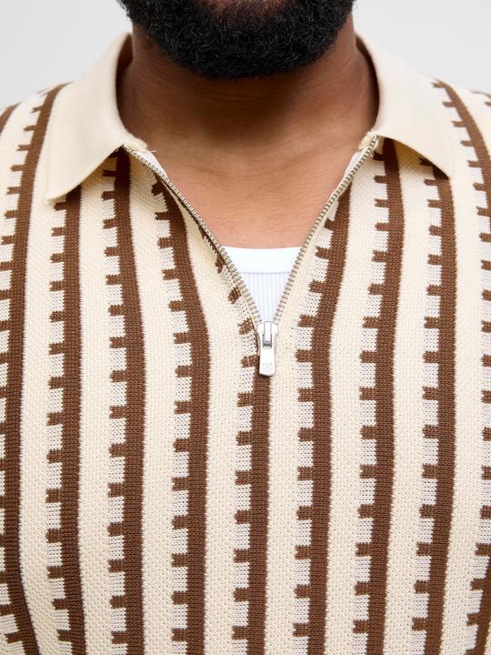 Actual product image Jack & Jones Plus Size Gestreift Poloshirt Poloshirt (3XL)