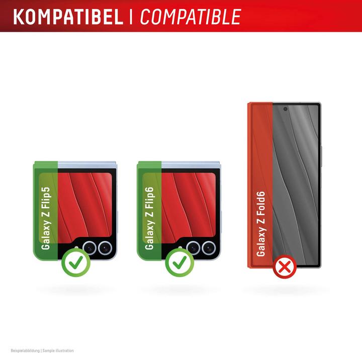 Immagine prodotto Displex Vetro intelligente 2D (1 Pezzo/i, Samsung Galaxy Z Flip5, Samsung Galaxy Z Flip6)