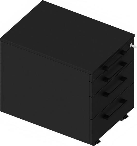 Produktbild Palmberg Rollcontainer Schubladen ORGA PLUS schwarz