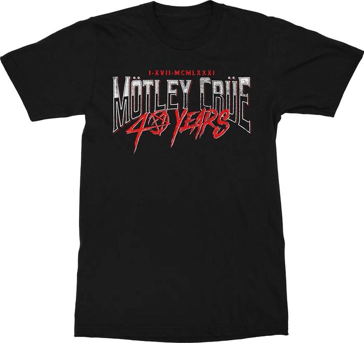 Actual product image Motley Crue 40 Years TShirt (L)
