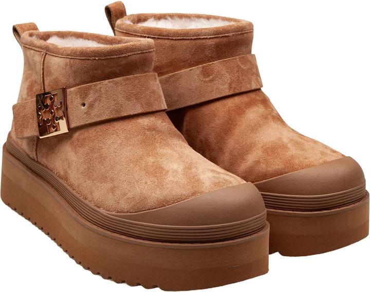 Produktbild Tory Burch mellow shearling platform ankle boot in chestnut (39)
