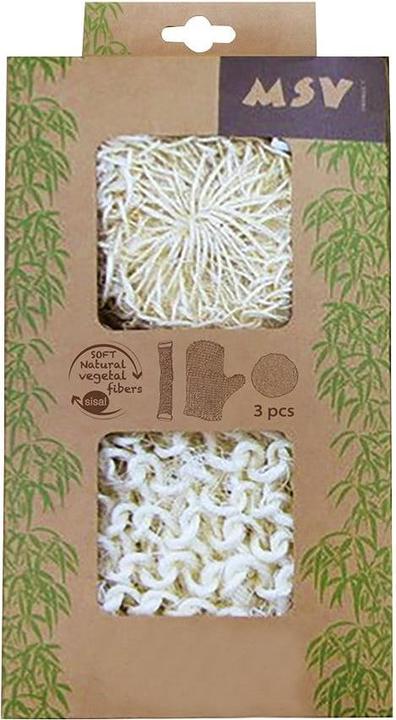 Immagine prodotto MSV Set di spugne da bagno in sisal, bianco