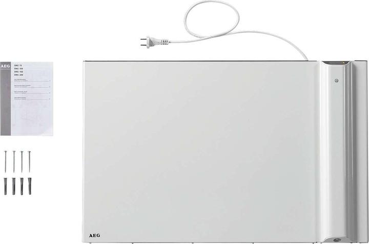 Actual product image AEG Haustechnik DKE 75, 750 W Duo wall convector for approx. 9 m², with plug (750 W)
