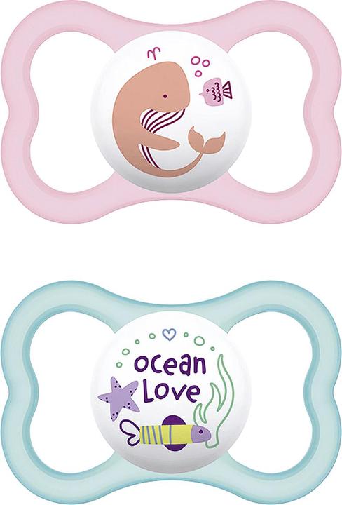 Produktbild MAM Schnuller 'Air' Wal / Ocean 2er Set (2 x, ab 16 Monaten)