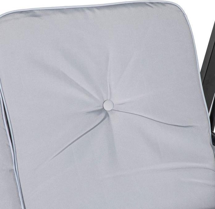Produktbild Swisshandel24 Hollywoodschaukel 2-Sitzer, verstellbares Dach, Kissen, bis 220 kg, Grau, 145x116x172 cm
