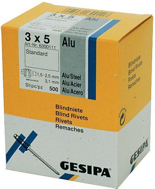 Actual product image Gesipa Blind rivets 4.0x 6 F Alu (500)