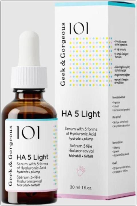 Nährwerte und Zutaten Geek & Gorgeous HA 5 Light (30 ml)