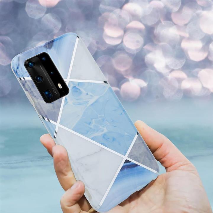 Image du produit Cadorabo Couverture IMD TPU Marbre coloré (Huawei P40 Pro+)