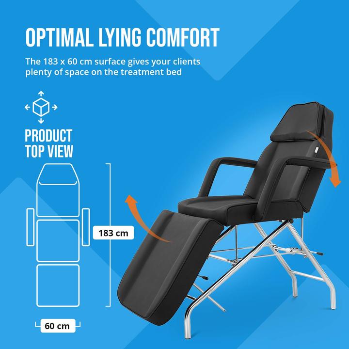 Actual product image Physa Beauty Bed - 183 x 60 x 70 cm - 150 kg - black