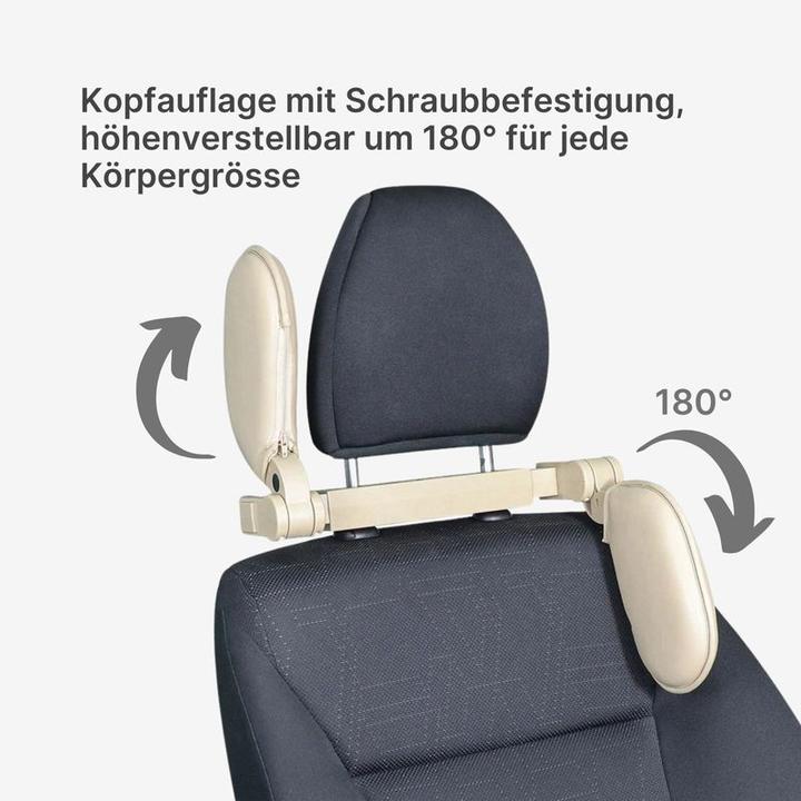 Produktbild Hermex Nackenstütze Autositz Kopfstütze Kopfauflage 180° verstellbar