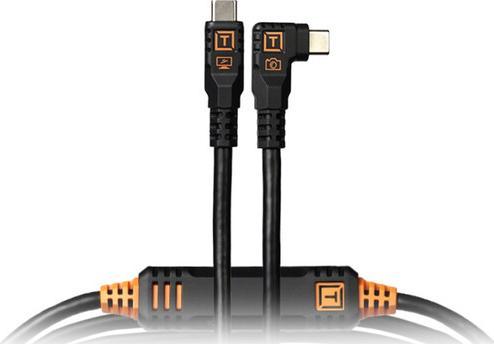 Produktbild Tether Tools TetherPro Optima USB-C gerade zu rechtwinklig, 4.6 m, Schwarz (4.60 m, USB 3.2 Gen 2)
