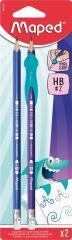 Produktbild Maped Bleistift HB mit Radierer und Lernhilfe (HB, 2 x)