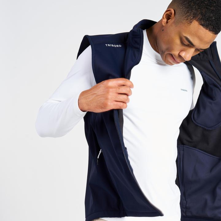 Actual product image Tribord Softshell waistcoat sailing men windproof 900 navy blue (XL)