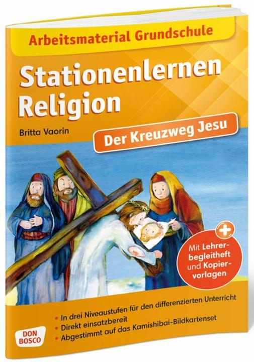 Produktbild Arbeitsmaterial Grundschule. Stationenlernen Religion: Der Kreuzweg Jesu (Deutsch, Petra Lefin, Britta Vaorin, 2019)
