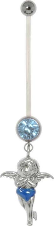 Bijouteria Schwangerschaftspiercing (Email, Messing mit Stahlbeschichtung, Bioplast, Chirurgenstahl 316L, Kristall)