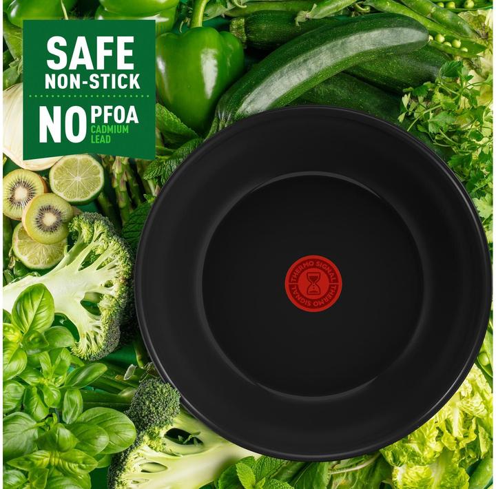 Actual product image Tefal Wok pan Frying pan Renew Black On 28cm (28 cm, Wok, Aluminium, Ceramic)