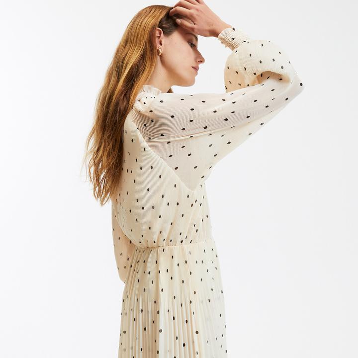 Actual product image La Redoute Collections Flared maxi dress with polka dot pattern (36)