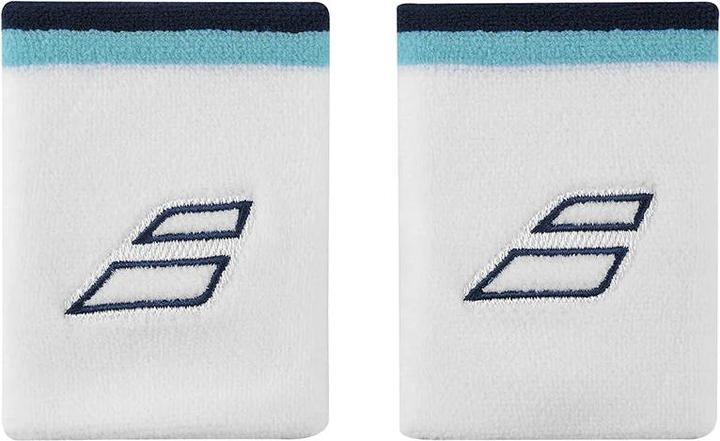 Babolat Terry Jumbo Wristband White/Blue (2x)