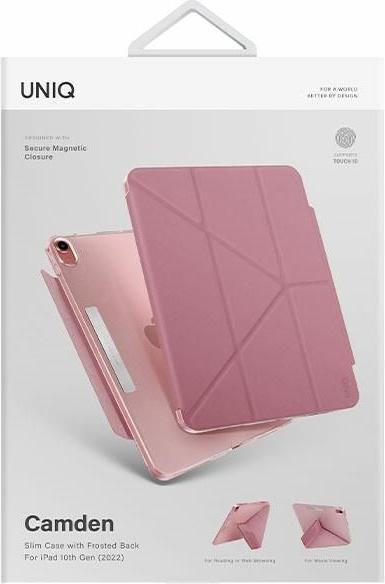 Image du produit Uniq etui Camden iPad 10 gen. (2022) różowy/rouge rose Antimicrobien (iPad 2022 (10e génération))