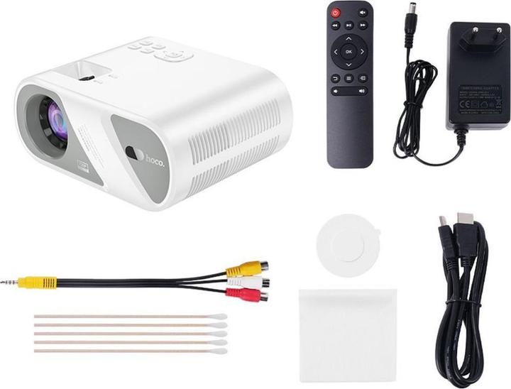 Immagine prodotto Hoco Headphone with microphone projector Wi-Fi Bluetooth 720P DT1 white (Pronto per l'HD, 140 lm)