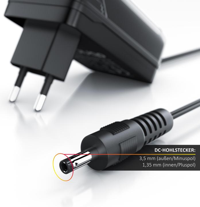 Immagine prodotto Aplic Adattatore di rete con spina cava DC 3,5 mm x 1,35 mm, adattatore di rete universale 2,0A 5V