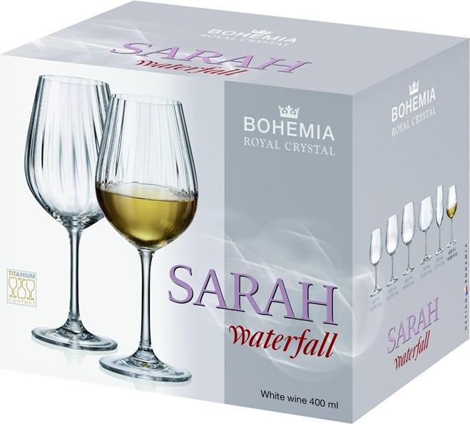 Productafbeelding Bohemia SARAH OPTIC 1SI80/400ML WIJN 6 STUKS (129000 cl, 6 Bril, Witte wijnglazen)