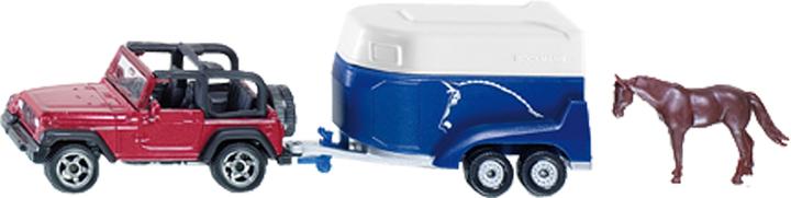 Produktbild Siku 1651 PKW mit Pferdeanhänger