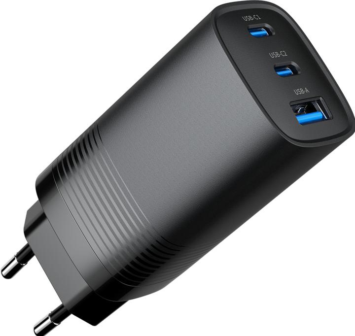 Immagine prodotto Gembird Caricatore Power Delivery 1xA 2xC GaN Nero (65 W)