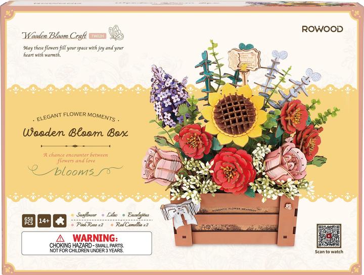 Produktbild Robotime Modellbausatz 'Wooden Bloom Box' (658 Teile)