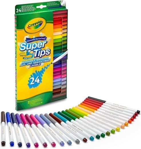 Produktbild Crayola Super Tips (Zestaw kolorów, 24 x)