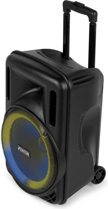 Immagine prodotto Fenton Speaker Bluetooth - FT12LED MK2 karaoke box met LEDâ€™s, accu en microfoon - Voor (Attivo)
