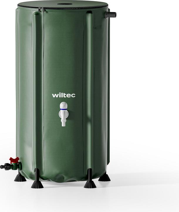 Wiltec Regentonne faltbar 100l Regenwassertonne Wassertank Regenfass Wassertonne (100 l)