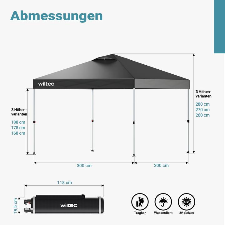 Immagine prodotto Wiltec Pop up (300 cm, 300 cm)