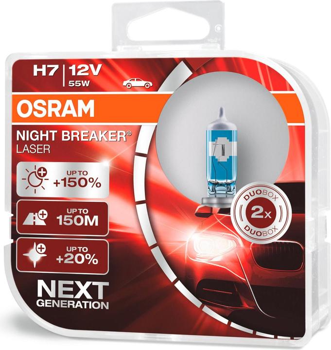 Actual product image Osram Night Breaker Laser Duobox (H7)