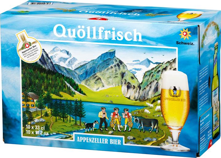Actual product image Appenzeller Bier Appenzeller Quöllfrisch Lager (10 x 33 cl)