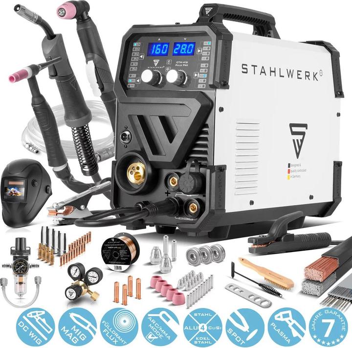 Produktbild Stahlwerk Kombi Schweissgerät CTM-416 PULS Pro Vollausstattung 6 in 1 160 A