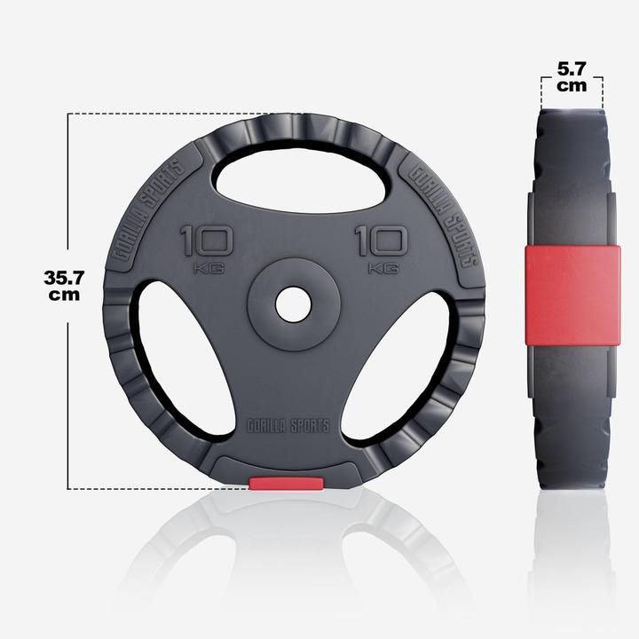 Actual product image Gorilla Sports Barbell set (4 x 1.25 kg, 4 x 2.5 kg, 4 x 5 kg, 4 x 10 kg)
