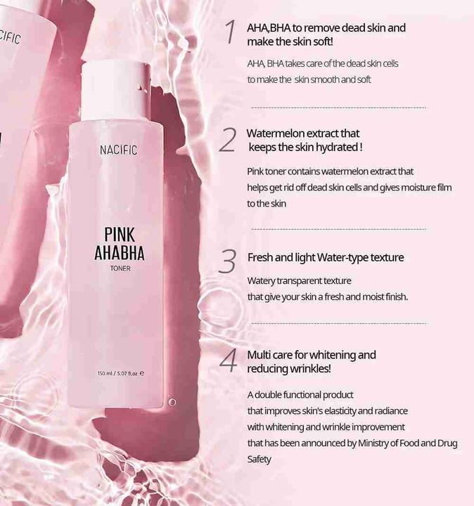 Actual product image Nacific Pink AHABHA Toner (Tonic water, 150 ml)