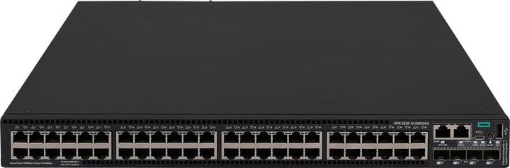 Actual product image HPE E FlexNetwork 5520 HI Switch 4 SFP+ Ports, 1 Expansion Module Slot, 1U, MACsec Support, w/o (48 Ports)