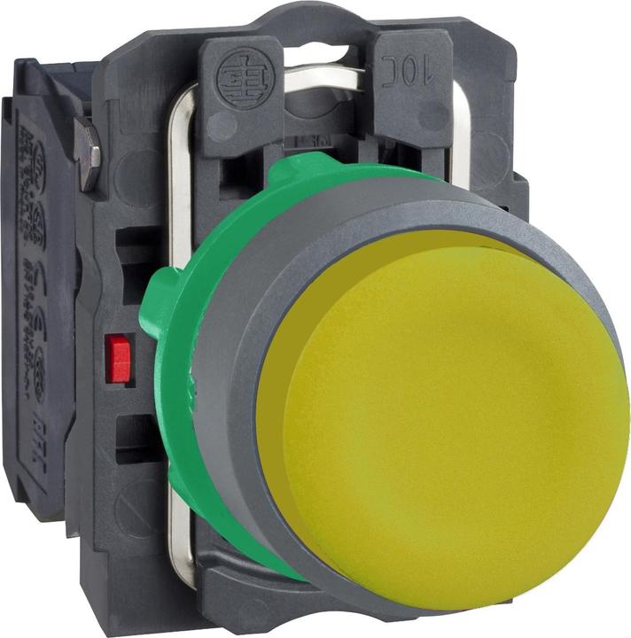 Actual product image Schneider Electric Pushbutton, compl., momentary, yellow, with XB5AP51C0