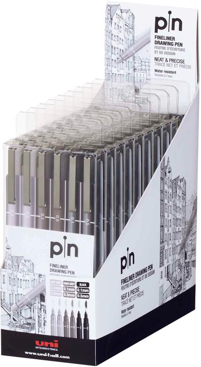 Produktbild Uni-ball Pin Fineliner (Black, 6 x)