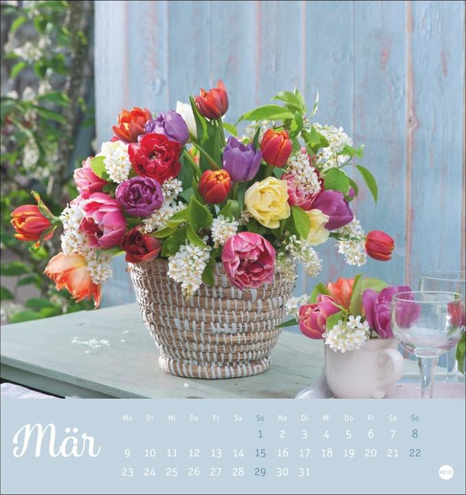 Produktbild Herzliche Blumengrüsse Postkartenkalender 2026 (Harter Einband, Deutsch)
