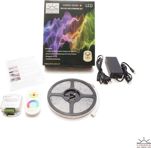 Lumina Swiss Kit de bandes LED multicolores 10m Pure Outdoor+ Deluxe (1000 cm, Extérieur)