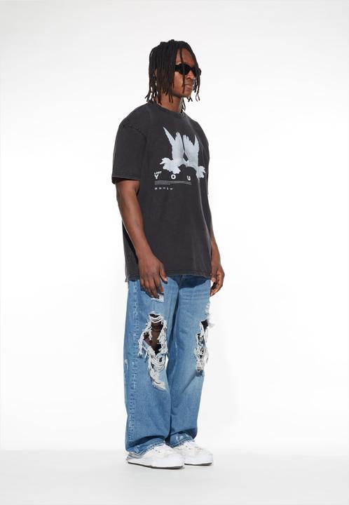 Produktbild Lost Youth LY ACID WASHED TEE DOVE - 105673 (XS)