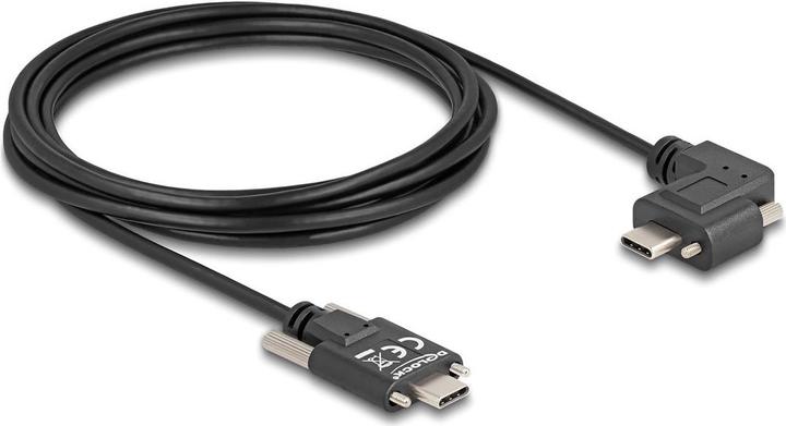 Actual product image Delock USB 2.0 cable USB Type-C plug with screws to USB (3 m, USB 2.0, 60 W)