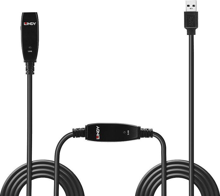 Image du produit Lindy Rallonge active USB 3.0 Slim (15 m, USB 3.0)