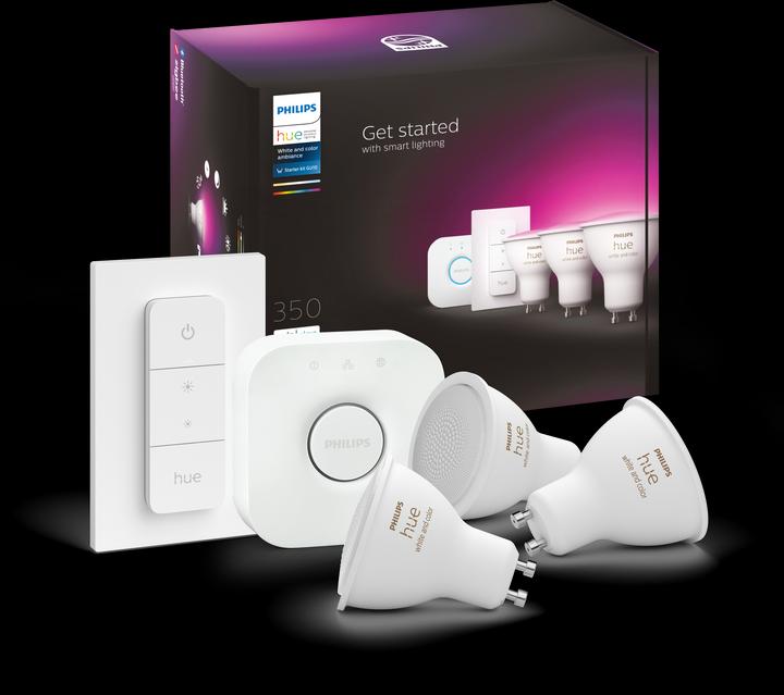 Immagine prodotto Philips Hue Starter set White & Color Ambiance (GU10, 5.70 W, 350 lm, 3 x, G)